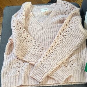 Pink V-Neck Sweater